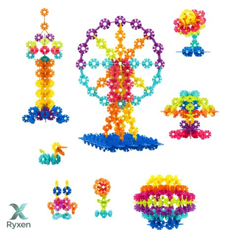 Zestaw Klocków Śnieżynki W Walizce Konstrukcyjne 140 el. LEAN TOYS