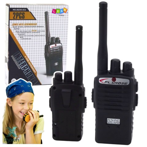 Zestaw Krótkofalówki Walkie Talkie Dla Dzieci Zasięg 50-60M LEAN TOYS