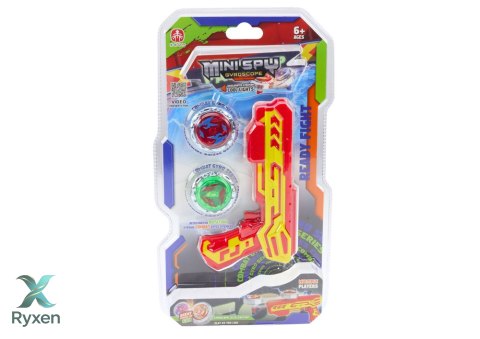Zestaw Pistolet Wyrzutnia 2 Metalowe Krążki Czerwony Światła LEAN TOYS