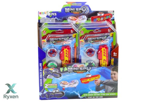 Zestaw Pistolet Wyrzutnia 2 Metalowe Krążki Czerwony Światła LEAN TOYS