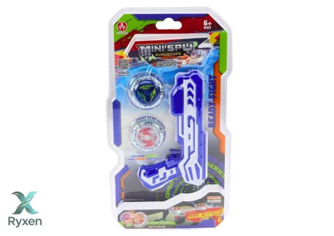Zestaw Pistolet Wyrzutnia 2 Metalowe Krążki Niebieski Światła LEAN TOYS