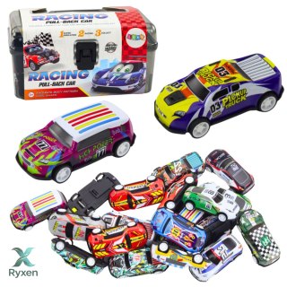 Zestaw Resoraków Autek W Walizce 25 Sztuk Mata z Drogami LEAN TOYS