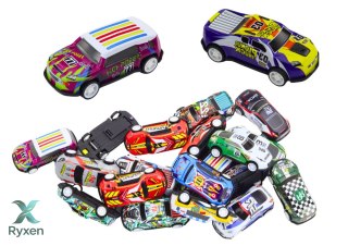 Zestaw Resoraków Autek W Walizce 25 Sztuk Mata z Drogami LEAN TOYS