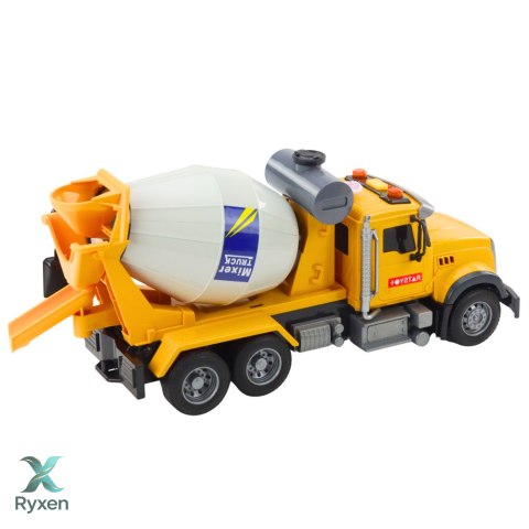 Ciężarówka Betoniarka Obrotowy Bęben Światła Dźwięki Żółta LEAN TOYS