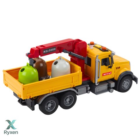 Ciężarówka Do Sortowania Śmieci Pojemniki Na Odpady Światła Dźwięki LEAN TOYS