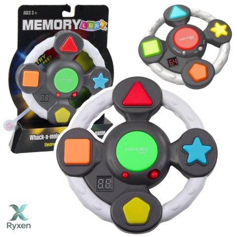 Elektroniczna Gra Logiczna Memory Kierownica Zręcznościowa Światła Dźwięki LEAN TOYS