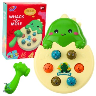 Gra Zrecznościowa Mini Whack A Mole Dinozaur W Jajku Zielony LEAN TOYS