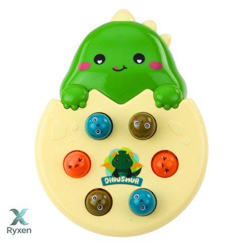 Gra Zrecznościowa Mini Whack A Mole Dinozaur W Jajku Zielony LEAN TOYS