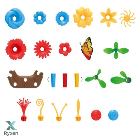 Klocki Konstrukcyjne Ogród Kwiatowy DIY 148 Elementów LEAN TOYS