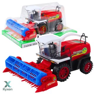 Kombajn Zbożowy Farmerski Rolniczy Heder Napęd Czerwony LEAN TOYS