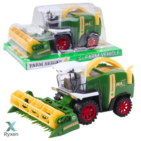 Kombajn Zbożowy Farmerski Rolniczy Heder Napęd Zielony LEAN TOYS