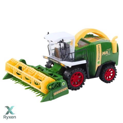 Kombajn Zbożowy Farmerski Rolniczy Heder Napęd Zielony LEAN TOYS