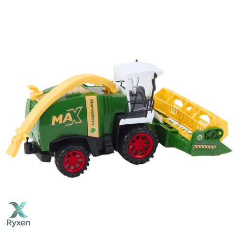 Kombajn Zbożowy Farmerski Rolniczy Heder Napęd Zielony LEAN TOYS