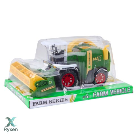 Kombajn Zbożowy Farmerski Rolniczy Heder Napęd Zielony LEAN TOYS