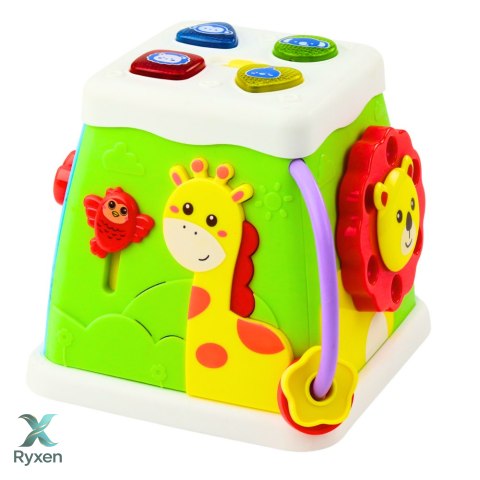 Kostka Edukacyjna Wielofunkcyjna Interaktywna Światła Dźwięki LEAN TOYS