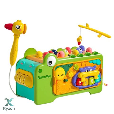Krokodyl Interaktywny Kostka Edukacyjna Wielofunkcyjna Dźwięki LEAN TOYS