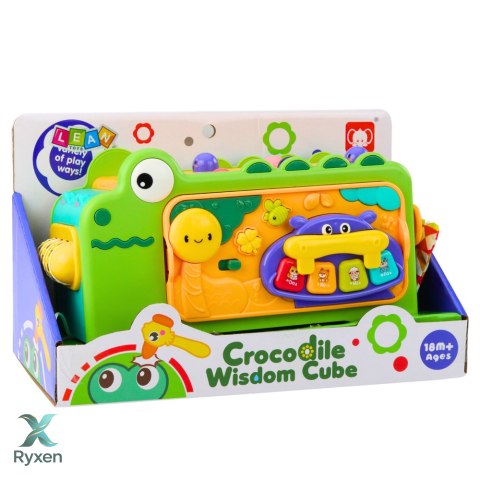 Krokodyl Interaktywny Kostka Edukacyjna Wielofunkcyjna Dźwięki LEAN TOYS