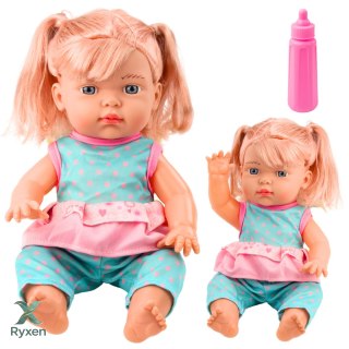 Lalka Bobas W Turkusowym Komplecie Kucyki Butelka Dźwięk LEAN TOYS