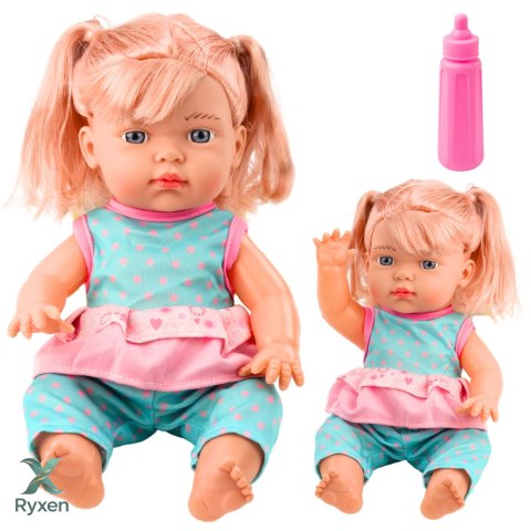 Lalka Bobas W Turkusowym Komplecie Kucyki Butelka Dźwięk LEAN TOYS