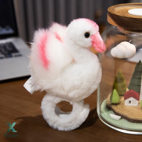 Pluszowa Maskotka Łabędź Opaska Bransoletka Na Rękę Biały LEAN TOYS