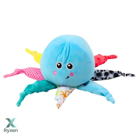 Pluszowa Ośmiornica Usypiająca Przytulanka Światło Dźwięk Niebieska LEAN TOYS