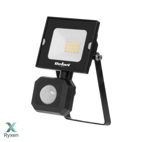 Reflektor LED naświetlacz Rebel 10W z sensorem zmierzchu i ruchu, 6500K, 230V Rebel