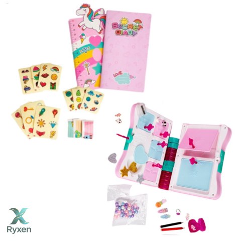 Sekretny Pamiętnik Na Kłódkę Notes Skrytka Kluczyk Akcesoria Różowy LEAN TOYS