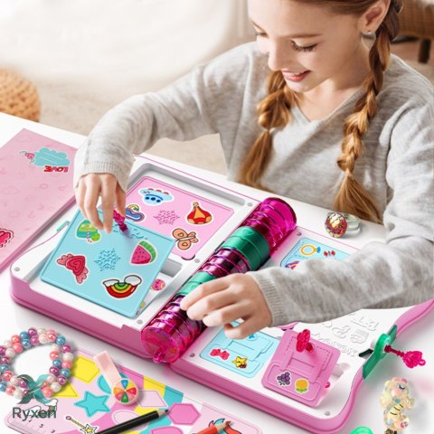 Sekretny Pamiętnik Na Kłódkę Notes Skrytka Kluczyk Akcesoria Różowy LEAN TOYS