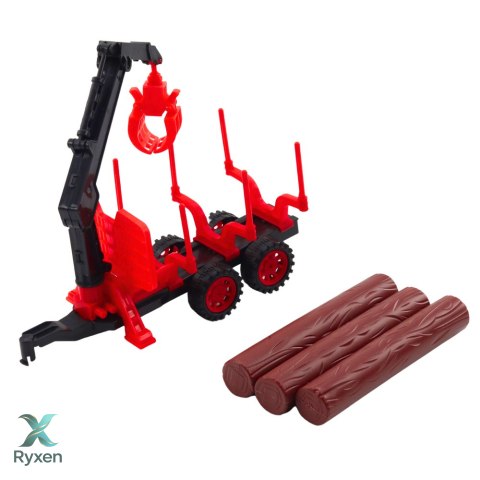 Traktor Rolniczy Z Przyczepą HDS Do Transportu Drewna Bale LEAN TOYS