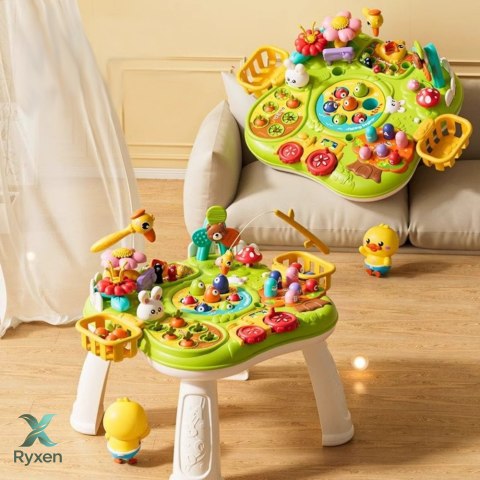 Wielofunkcyjna Tablica Stolik Interaktywny Dla Malucha Gry Zręcznościowe LEAN TOYS