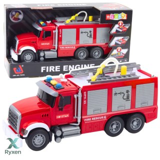 Wóz Straż Pożarna Woda światła Dźwięki Czerwony 1:14 LEAN TOYS
