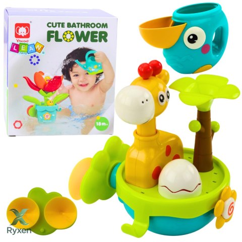 Zabawka Do Kąpieli Żyrafa Sensoryczna Interaktywna Przyssawki Kolorowa LEAN TOYS