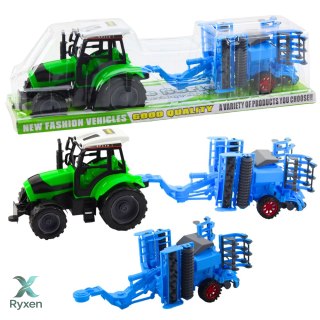 Zestaw Duży Traktor Rolniczy Brona Talerzowa Ruchoma LEAN TOYS