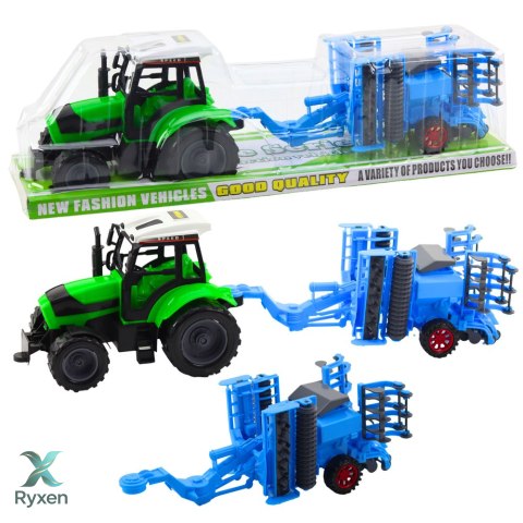Zestaw Duży Traktor Rolniczy Brona Talerzowa Ruchoma LEAN TOYS