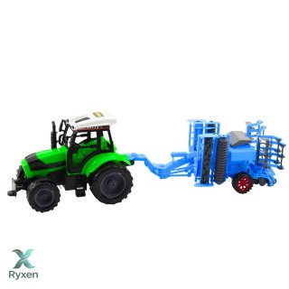 Zestaw Duży Traktor Rolniczy Brona Talerzowa Ruchoma LEAN TOYS