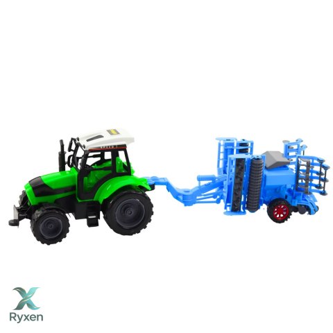 Zestaw Duży Traktor Rolniczy Brona Talerzowa Ruchoma LEAN TOYS