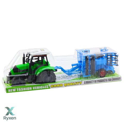 Zestaw Duży Traktor Rolniczy Brona Talerzowa Ruchoma LEAN TOYS