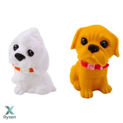 Zestaw Figurek Urocze Pieski Szczeniaczki Gumowe 8cm 6szt LEAN TOYS