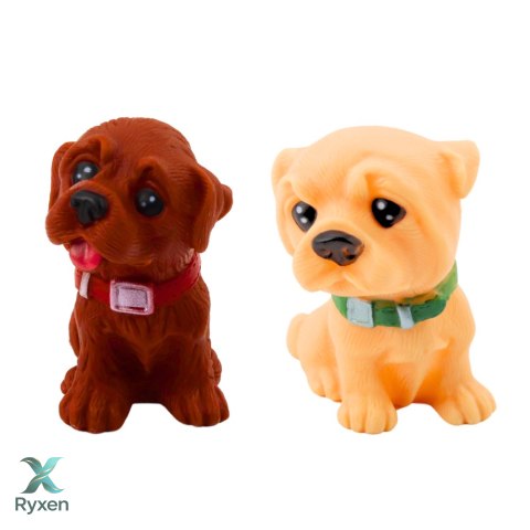 Zestaw Figurek Urocze Pieski Szczeniaczki Gumowe 8cm 6szt LEAN TOYS