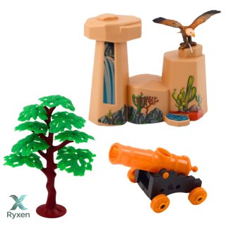 Zestaw Kowbojski Figurki Dziki Zachód Kowboj Łódź Armata LEAN TOYS