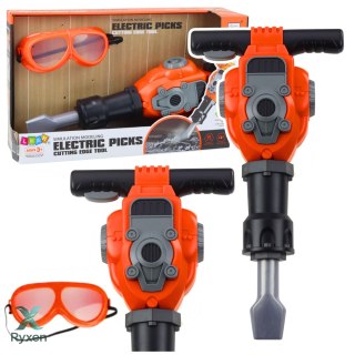 Zestaw Majsterkowicz Młot Pneumatyczny Okulary Pomarańczowy LEAN TOYS