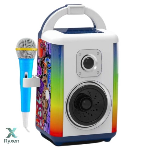 Zestaw Muzyczny Sound Box Mikrofon Głośnik Bluetooth MP3 Nagrywanie LED LEAN TOYS