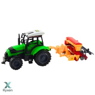 Zestaw Traktor Ciągnik Rolniczy z Siewnikiem Maszyna Rolnicza LEAN TOYS