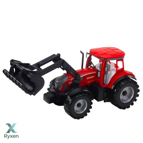 Zestaw Traktor Z Ładowaczem i Prasą Rolniczą Czerwony LEAN TOYS