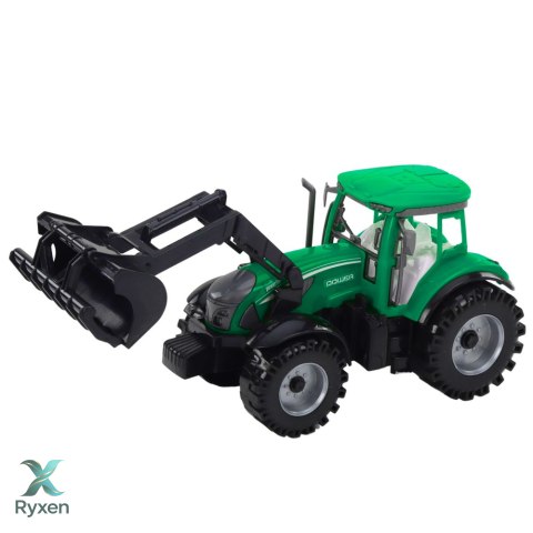 Zestaw Traktor Z Ładowaczem i Prasą Rolniczą Zielony LEAN TOYS