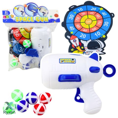 Gra Zręcznościowa Strzał Do Celu Pistolet Kulki Na Rzep Kosmos LEAN TOYS