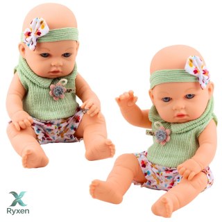 Lalka Bobas Zielone Ubranko W Kwiatki Opaska Z Kokardką LEAN TOYS