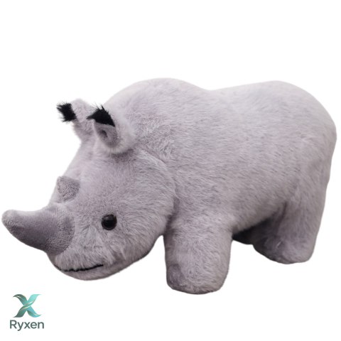 Maskotka Pluszowa Nosorożec Pluszak Przytulanka Szary 30cm LEAN TOYS