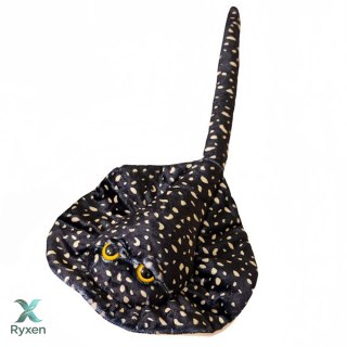 Maskotka Pluszowa Płaszczka Przytulanka Czarna W Kropki 50cm LEAN TOYS