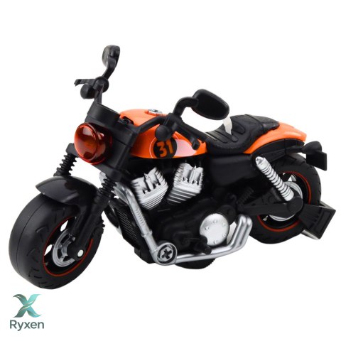 Motocykl Do Skręcania Rozkręcania DIY Światła Dźwięki Pomarańczowy LEAN TOYS